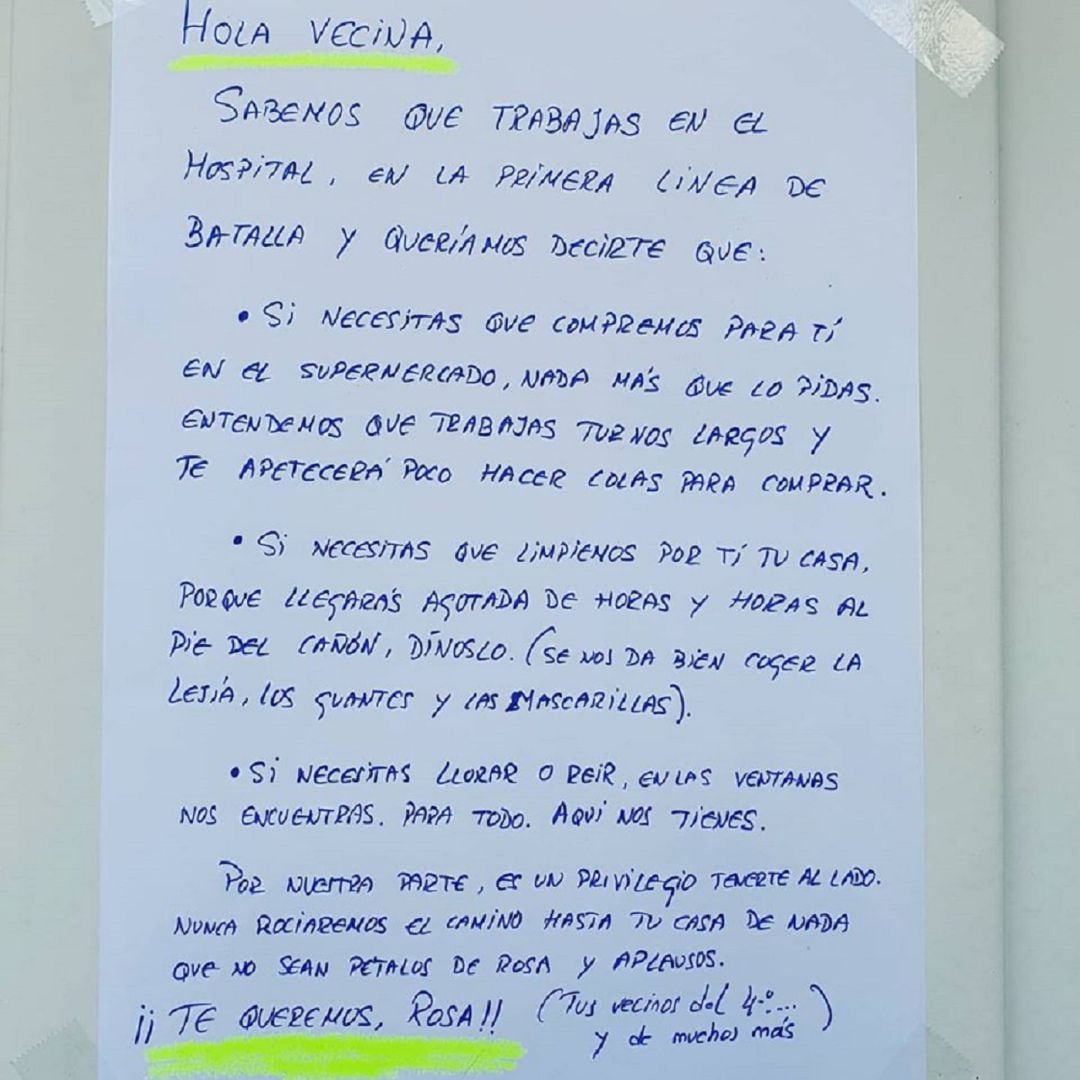 El mensaje de apoyo ha tenido gran repercusión en las redes sociales