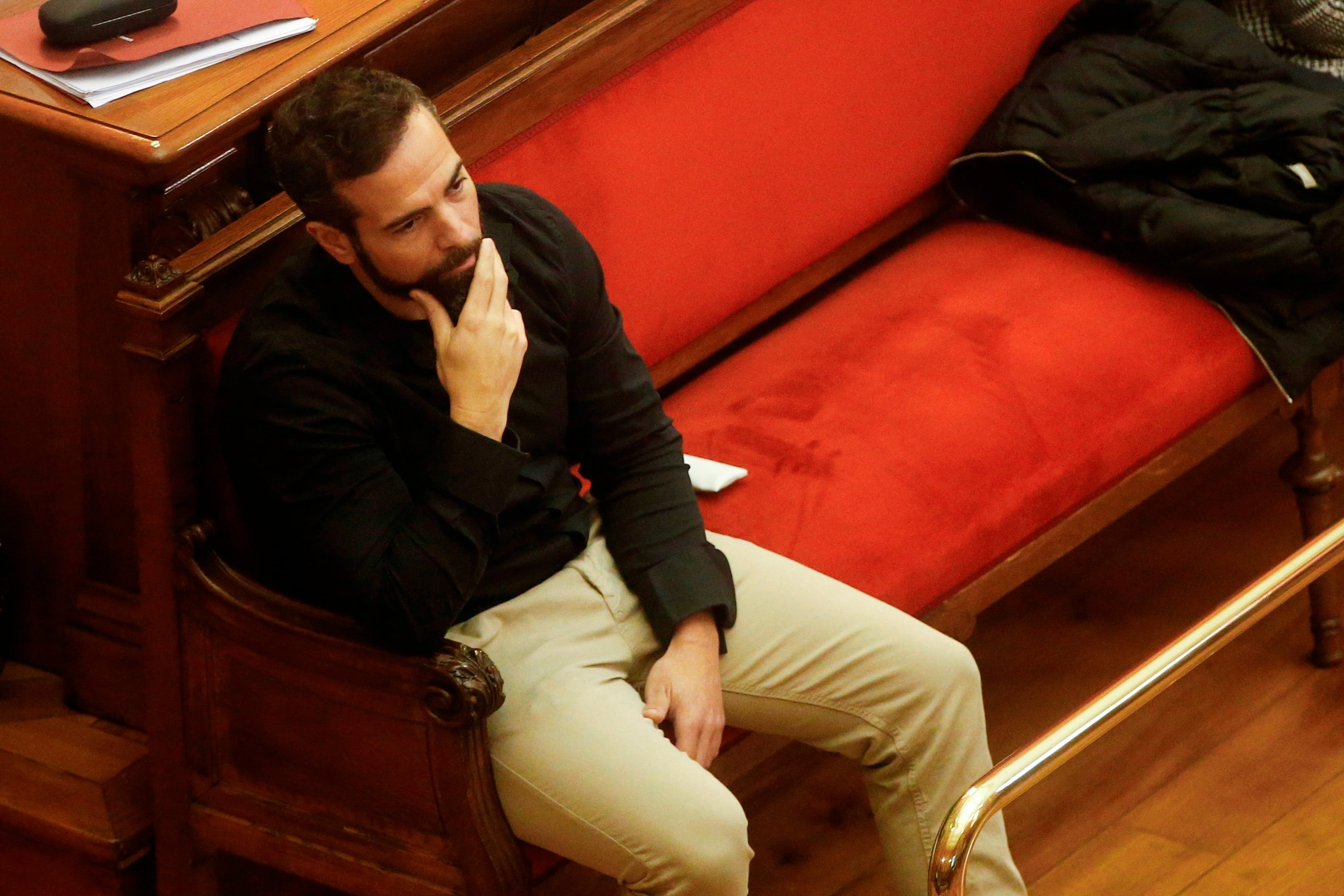 Imatge d'Albert López, acusat del crim de la Guàrdia Urbana, en la sessió del judici del 16 de març del 2020