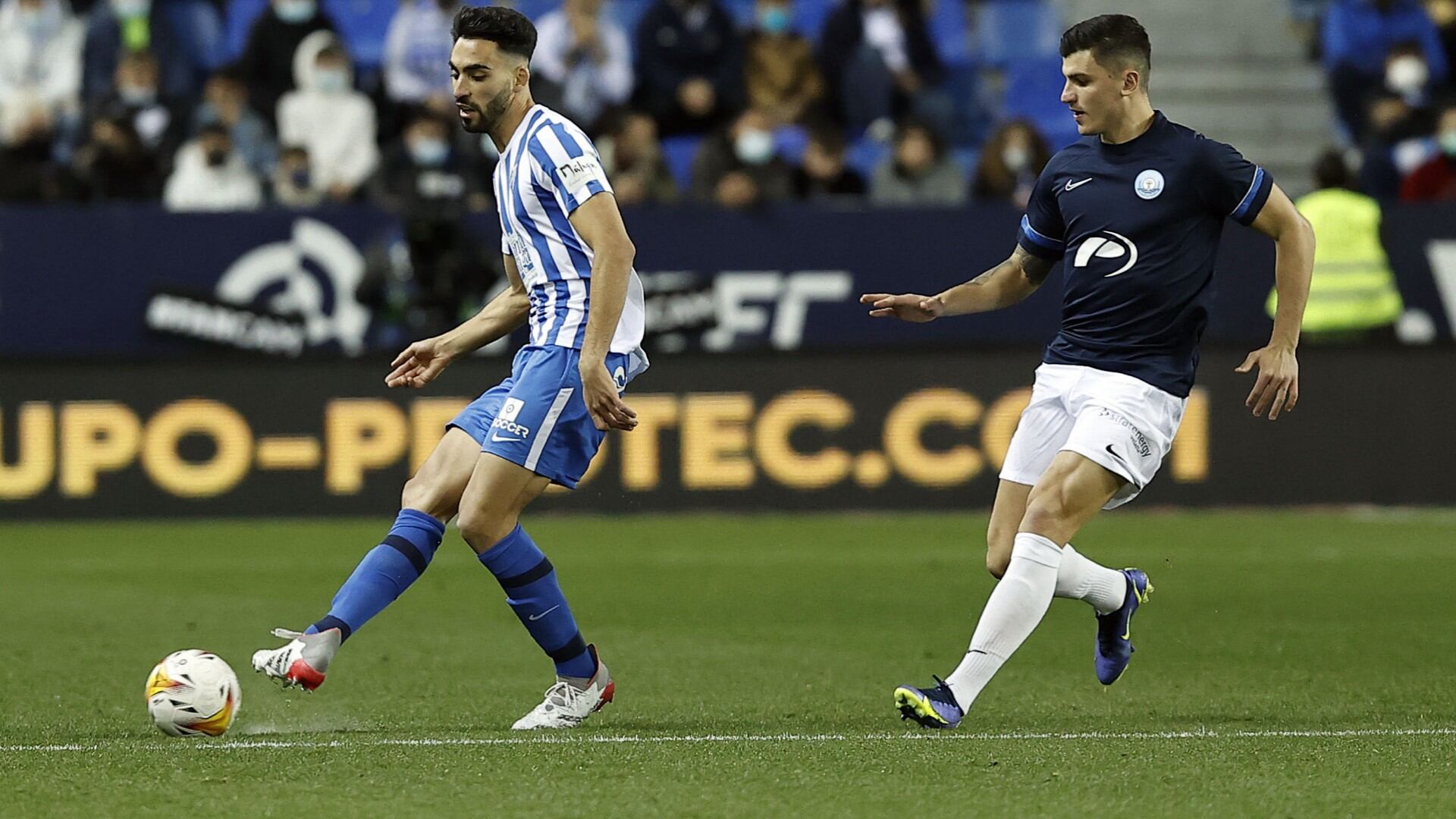 Juande Rivas, en un lance del partido contra el Ibiza