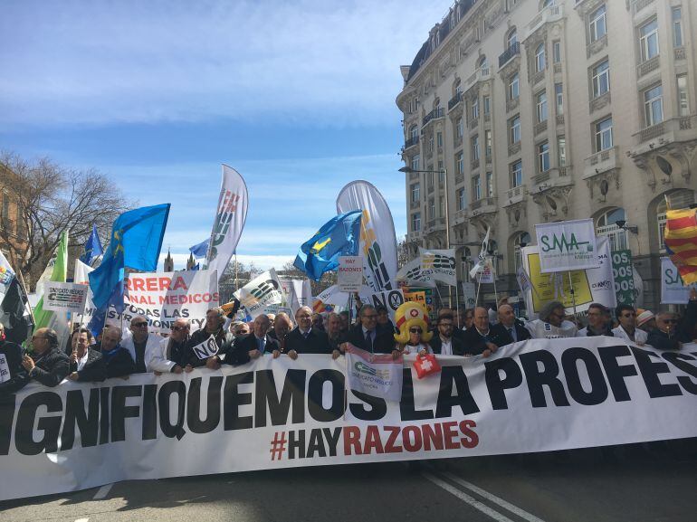 Manifestación de médicos en Madrid