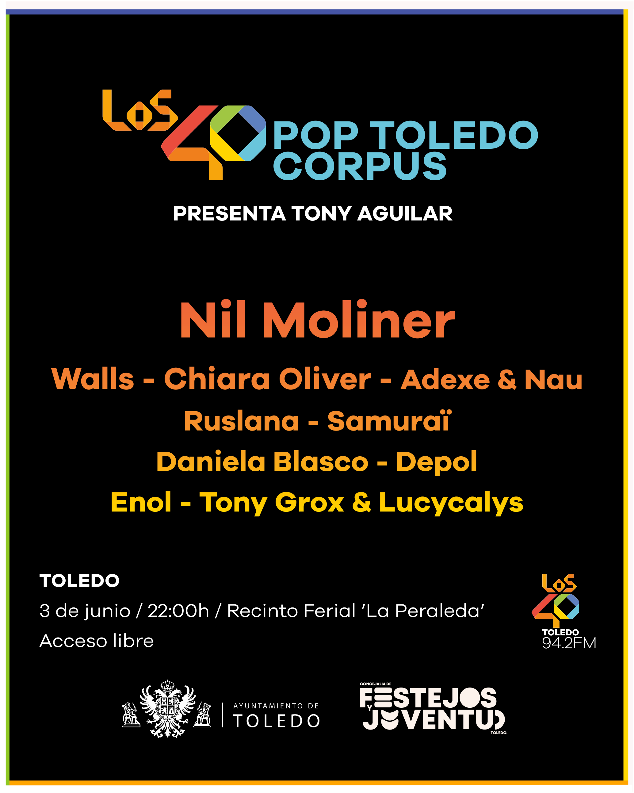 Cartel LOS40 POP Toledo Corpus 2026