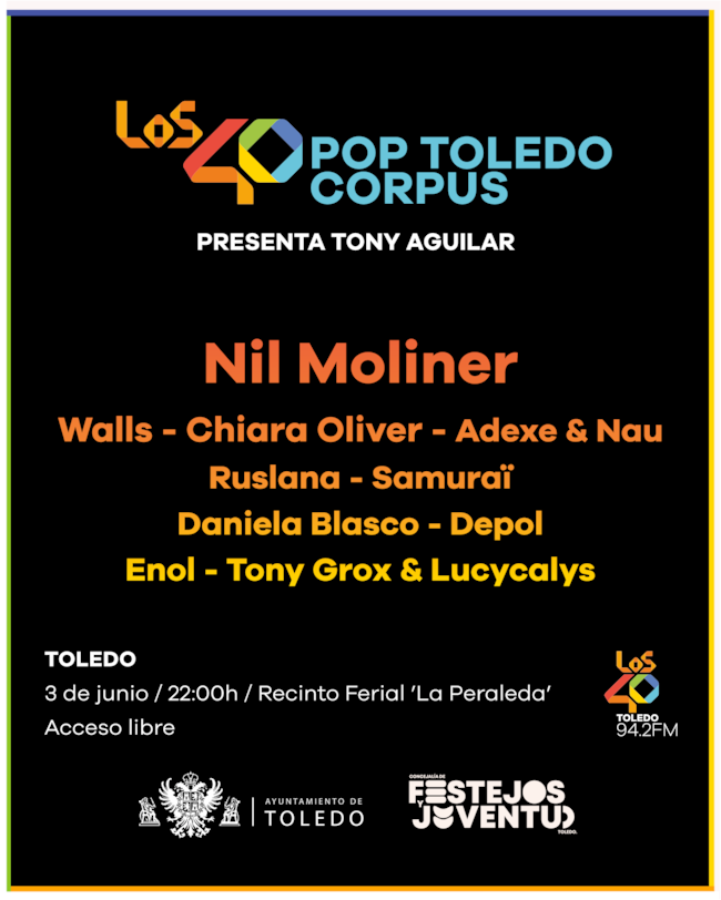 Cartel LOS40 POP Toledo Corpus 2026