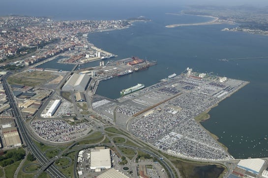 Vista aérea del Puerto de Santander