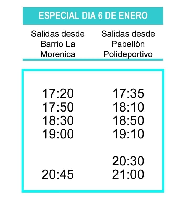 Horarios de los autobuses