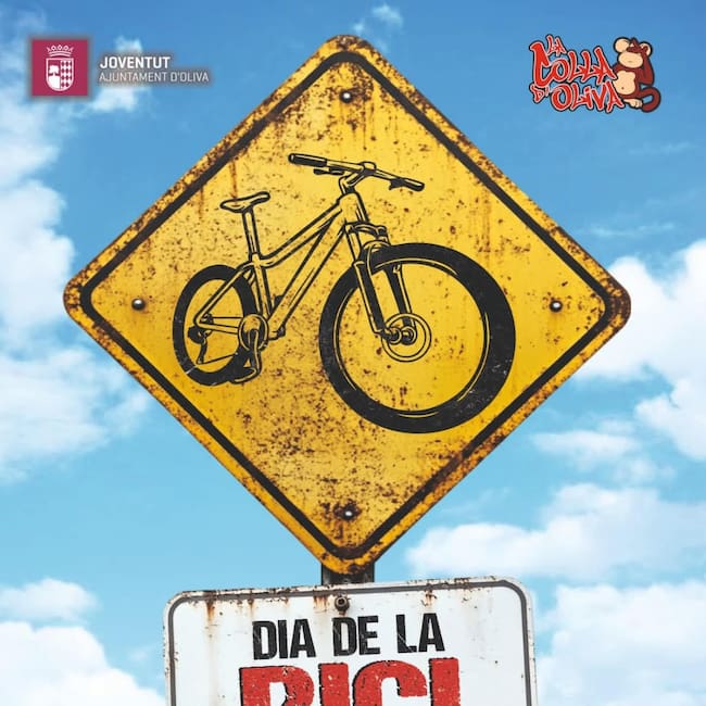 Cartel de celebración del Día de la Bici en Oliva