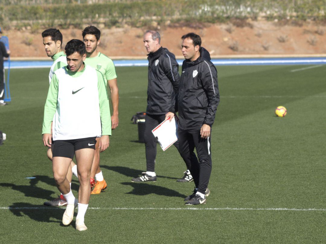 Fran Fernández en el entrenamiento.