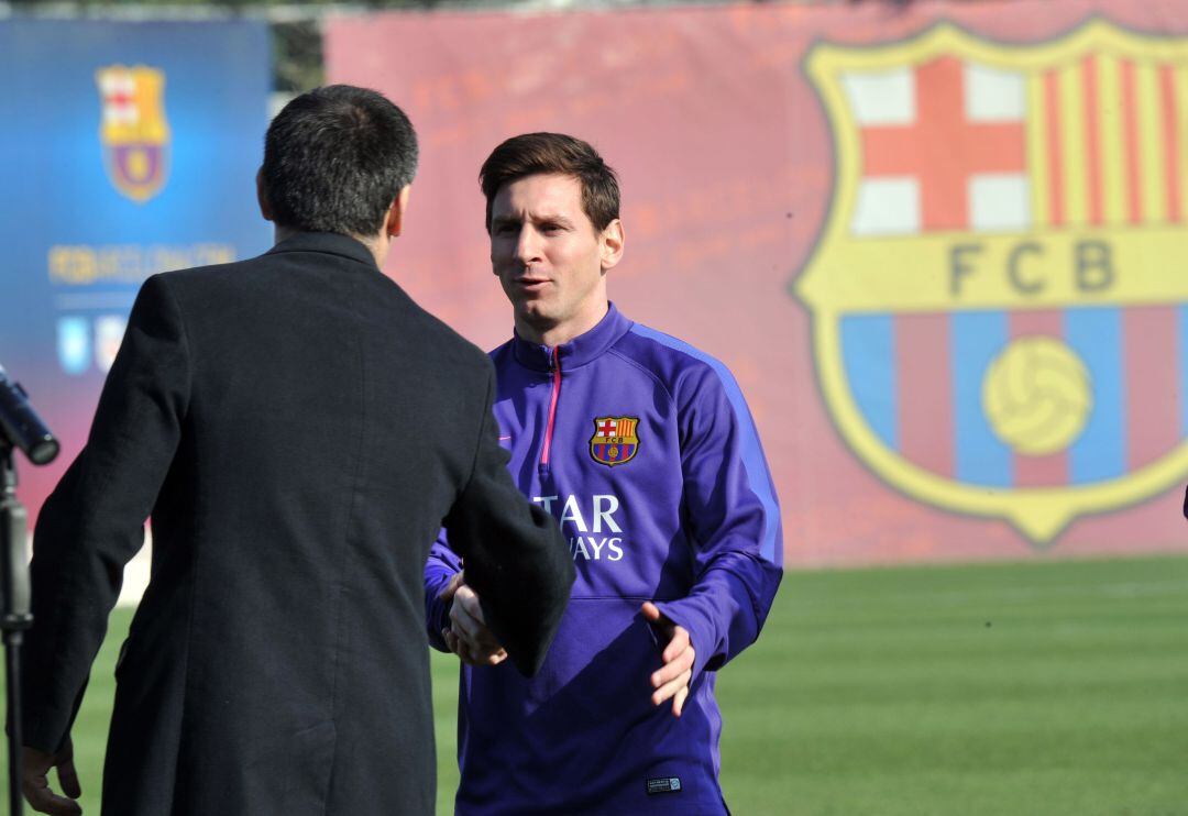 Bartomeu y Leo Messi.