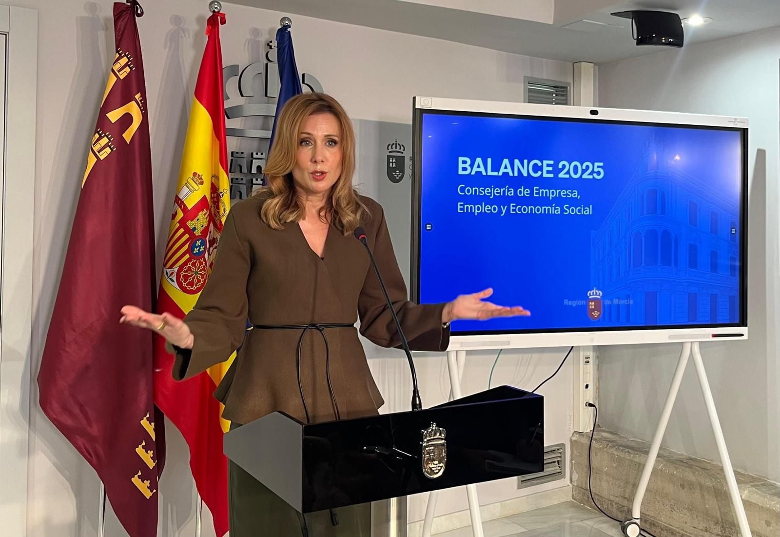 La consejera de Empresa, Empleo y Economía Social, Marisa López Aragón,