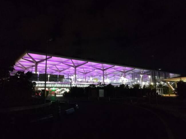 Exterior del aeropuerto de Málaga este miércoles de madrugada