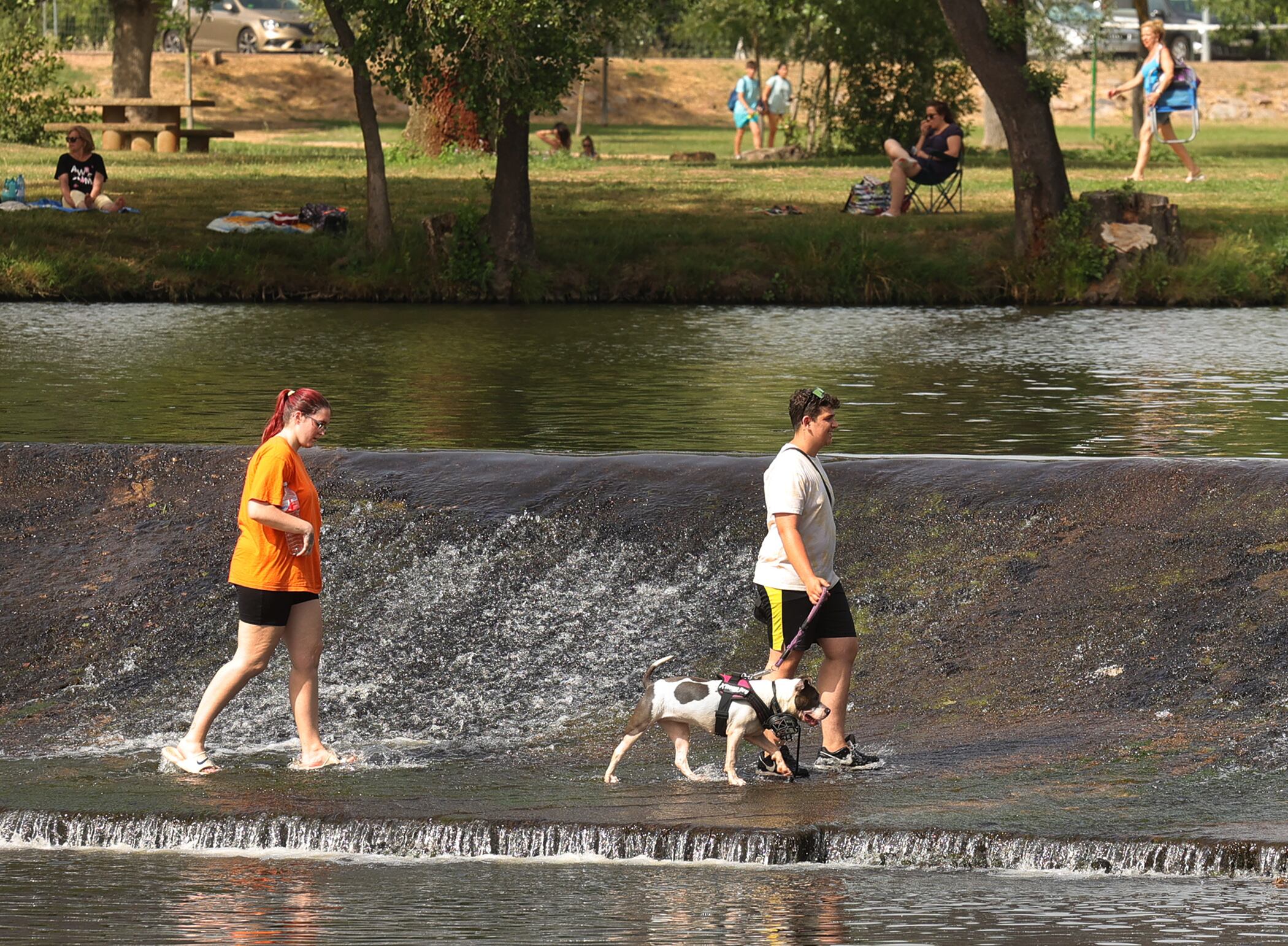 Altas temperaturas en Castilla y León. En la imagen zona del río Águeda en Ciudad Rodrigo(Salamanca)