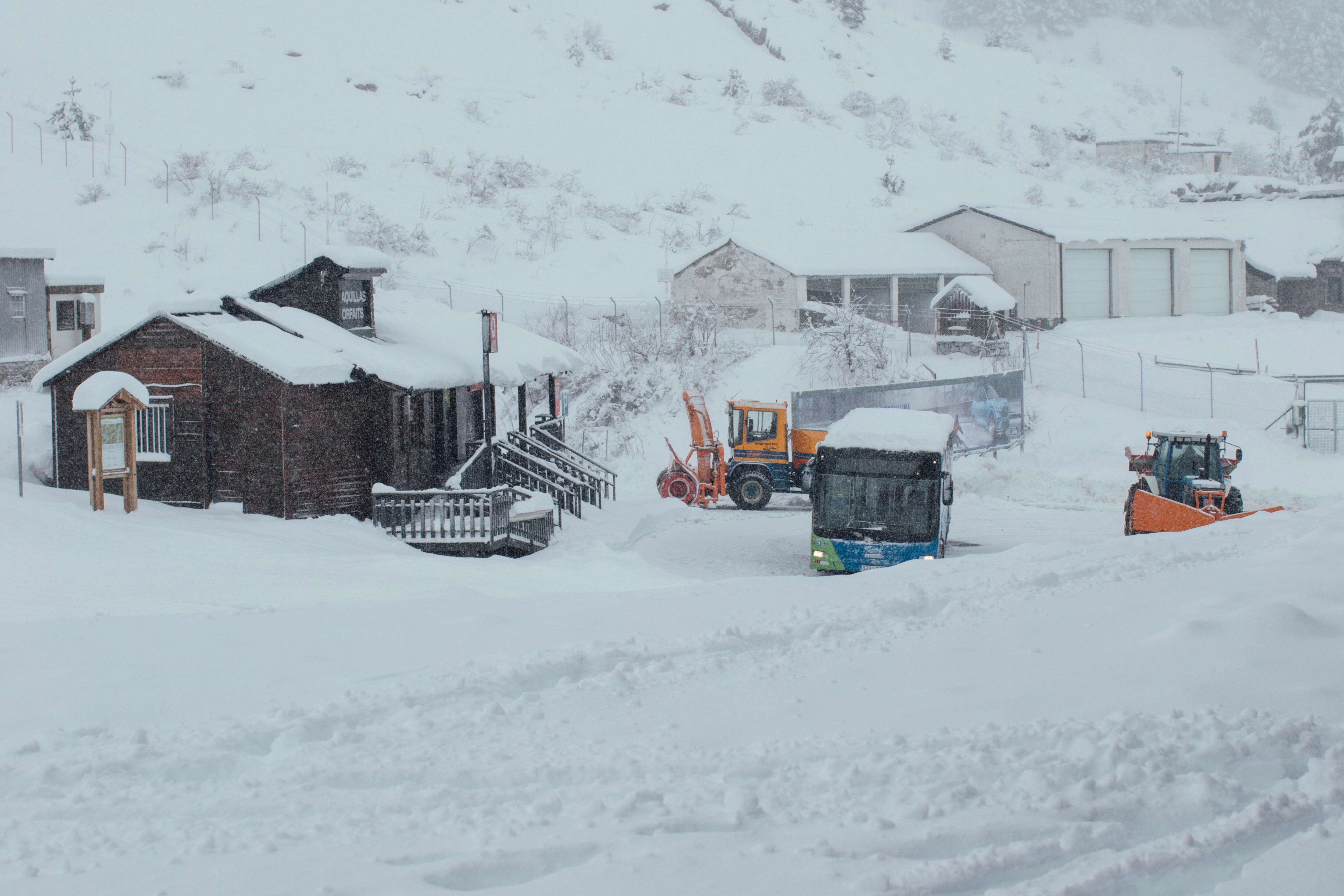 Pista Grande de Candanchú, su cota más baja, este martes. Las estaciones suman entre 30 y más de un metro de nieve