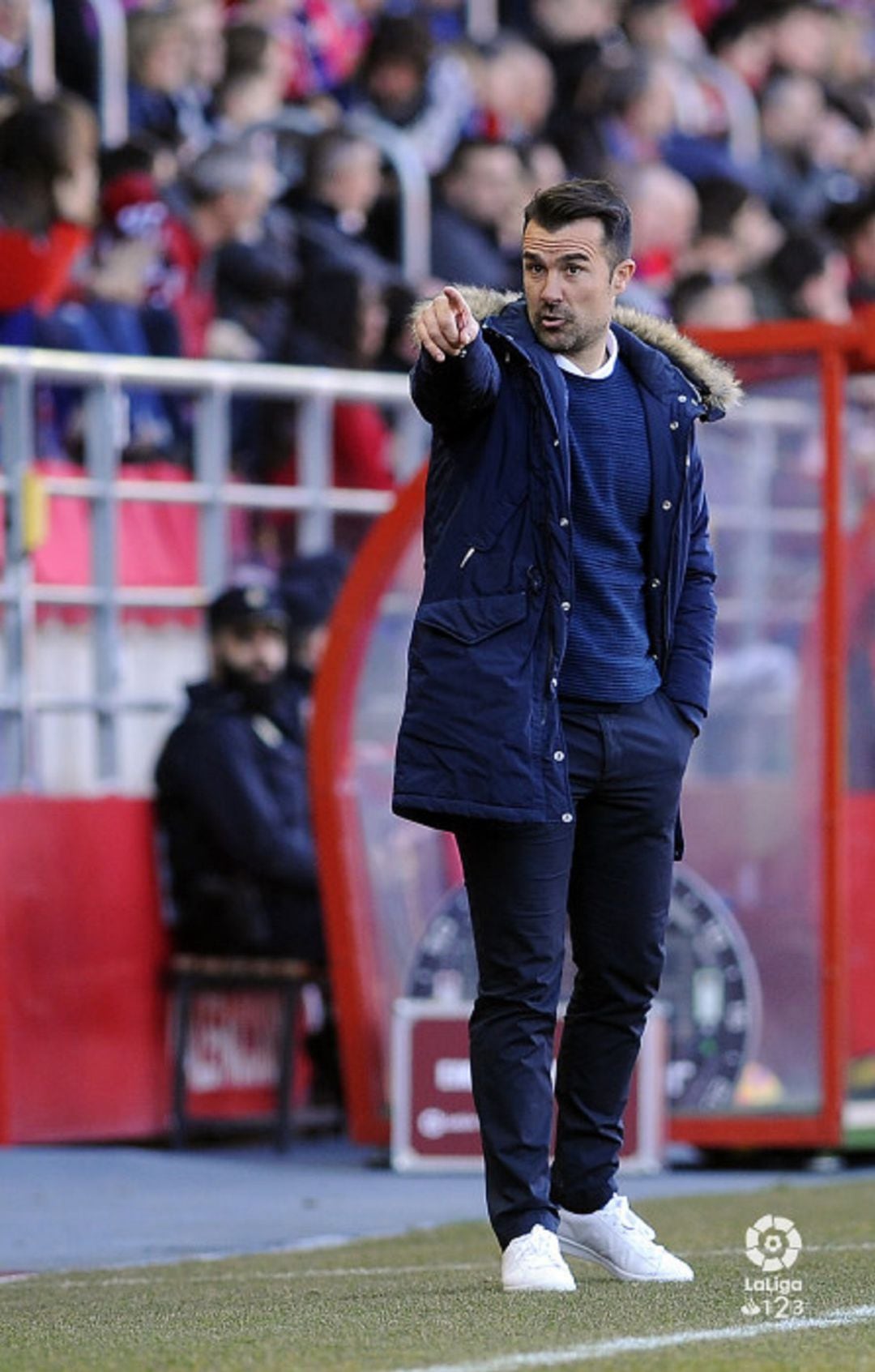 López Garai, durante el Numancia-Osasuna del pasado domingo en Los Pajaritos.