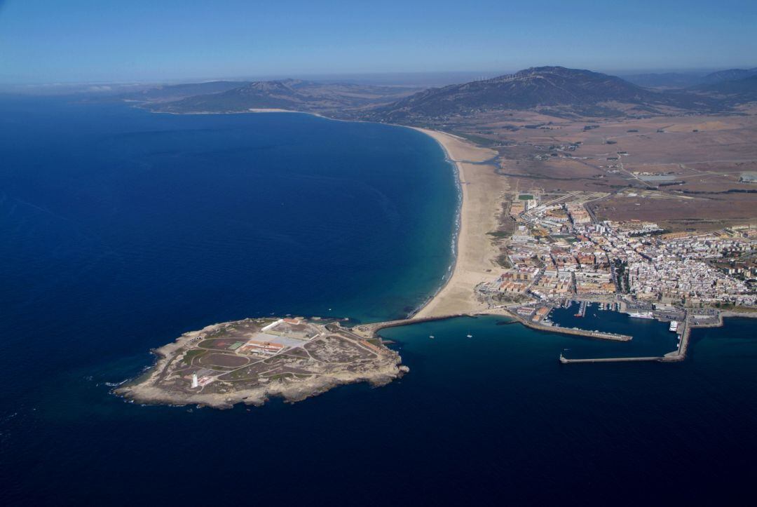 Una vista aérea de Tarifa.