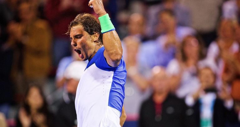 Rafa Nadal celebra efusivamente su victoria ante Youzhny