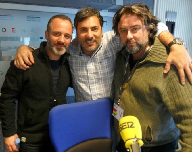 Javier Gutiérrez, Andrés Lima y Alberto Granados hablando de la obra de teatro &#039;Elling&#039;