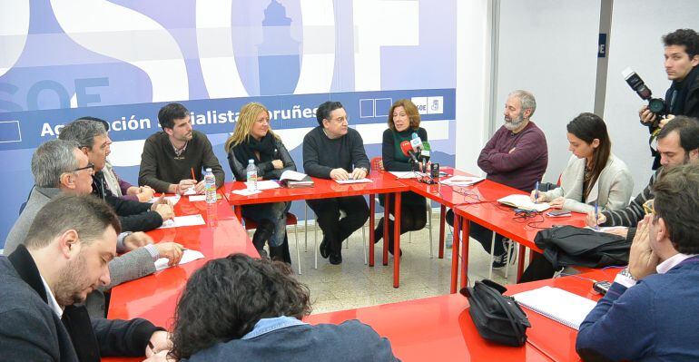 Reunión del PSOE de A Coruña, Arteixo y Ferrol