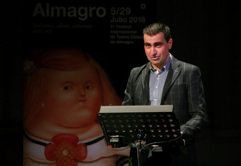 El nuevo director del Festival de Almagro, Ignacio García, durante la presentación de la 41 edición del certamen 