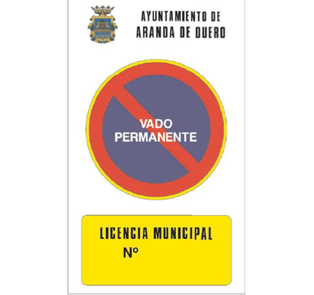 Este es el formato de placa que recoge la ordenanza