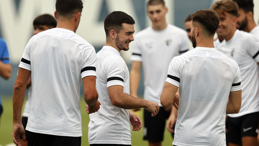 Ramón sonríe en el entrenamiento del miércoles