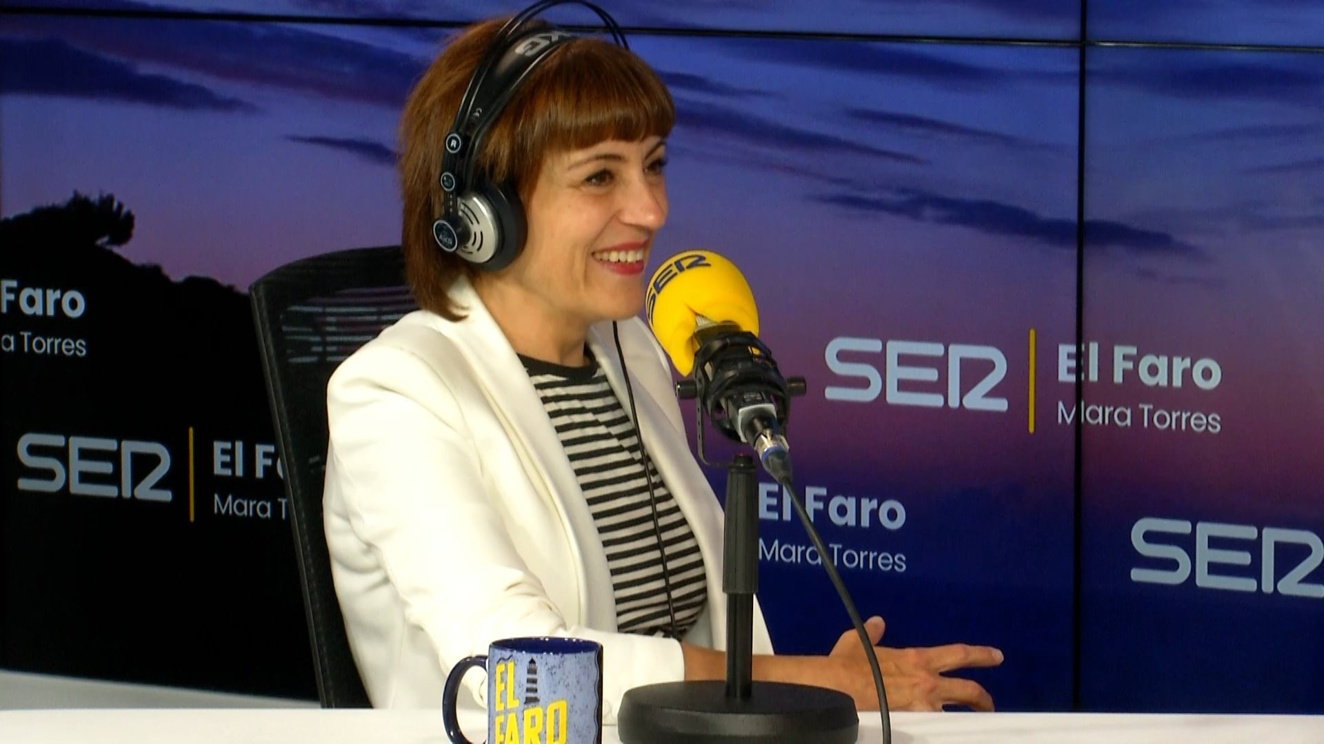 Pepa Aniorte durante su visita al programa El Faro, de la Cadena SER. Foto archivo.
