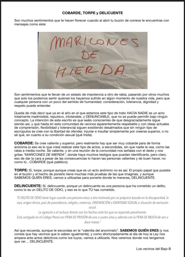 El cartel publicado en las redes sociales por el matrimonio malagueño