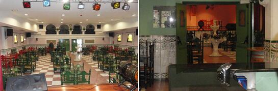 La película comienza en un ambiente muy flamenco: tablao, farolillos, sillas de nea... Esas imágenes y los recursos del Guadalquivir, la torre del Oro y el puente de Triana nos hacen pensar en Sevilla, pero el bar flamenco está realmente en Mondragón. Ama