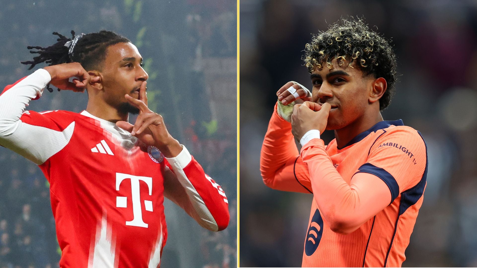 Montaje con Michael Olise y Lamine Yamal