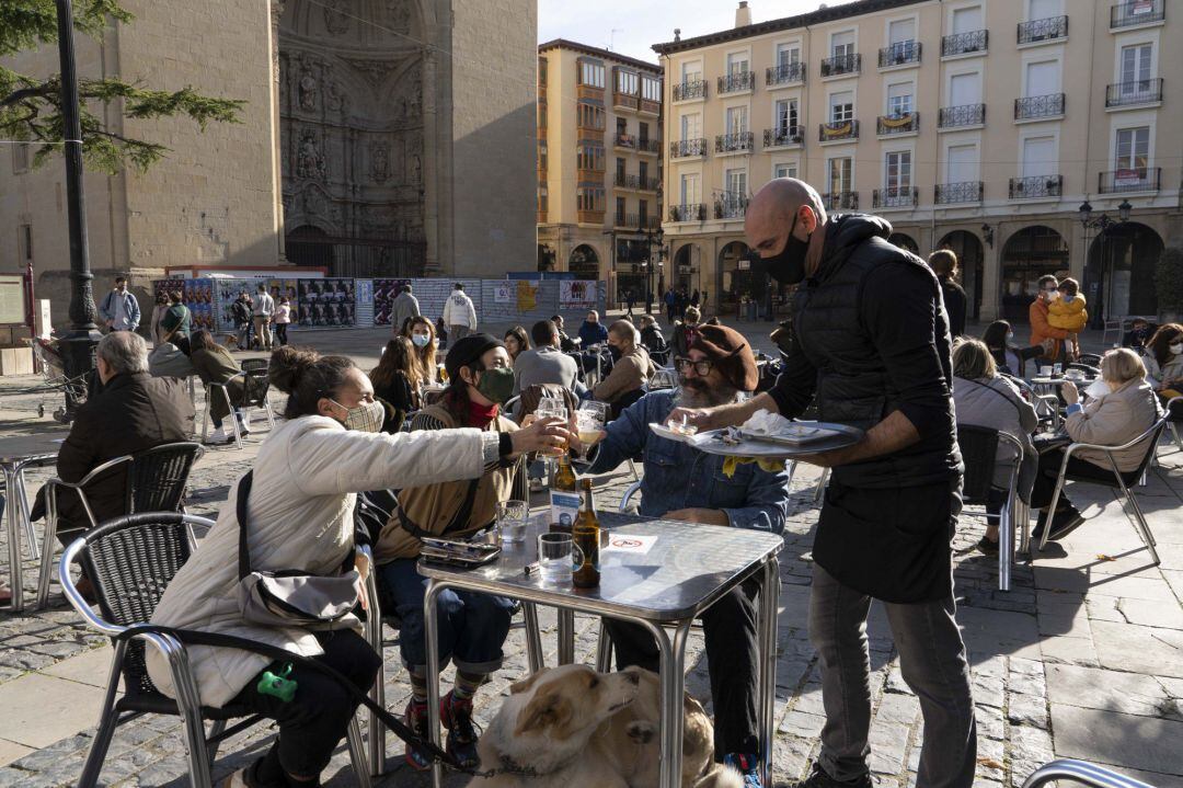 Una terraza en Logroño.