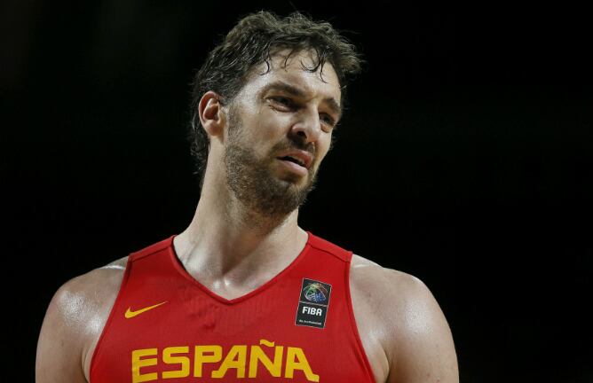 Pau Gasol, durante el encuentro ante Francia