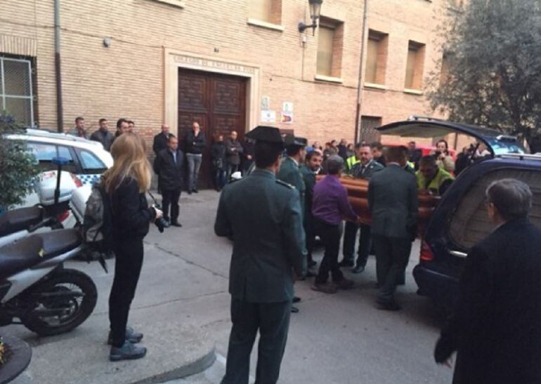 Imagen del funeral celebrado en Barbastro por el guardia givil asesinado