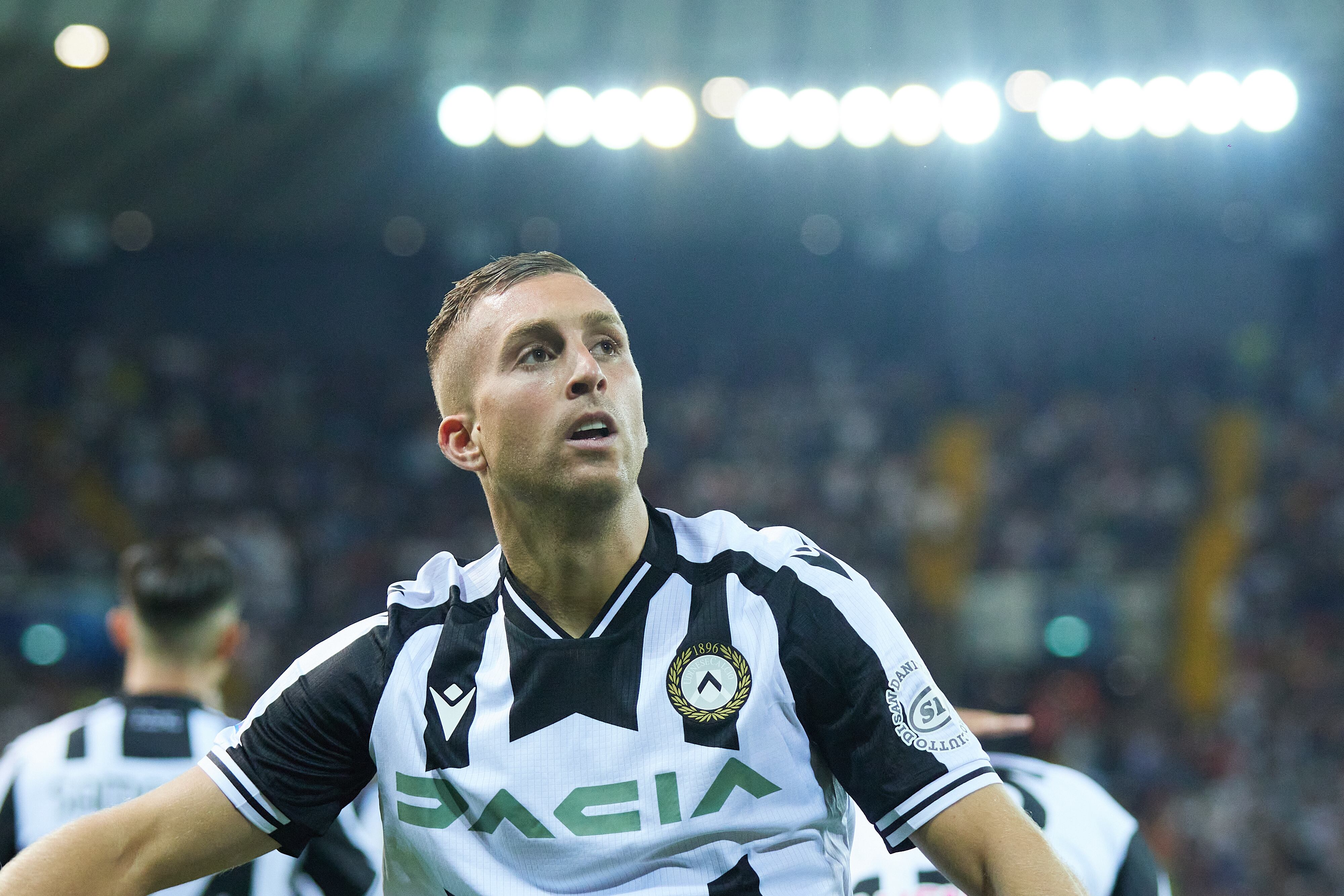 Gerard Deulofeu , en un partido con el Udinese