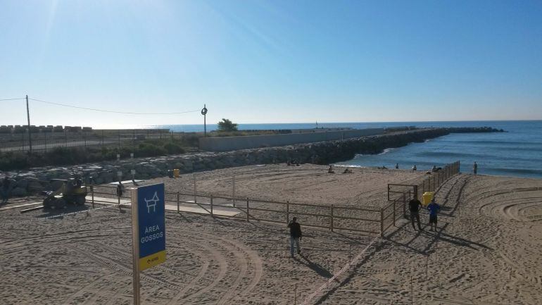 La platja de gossos.