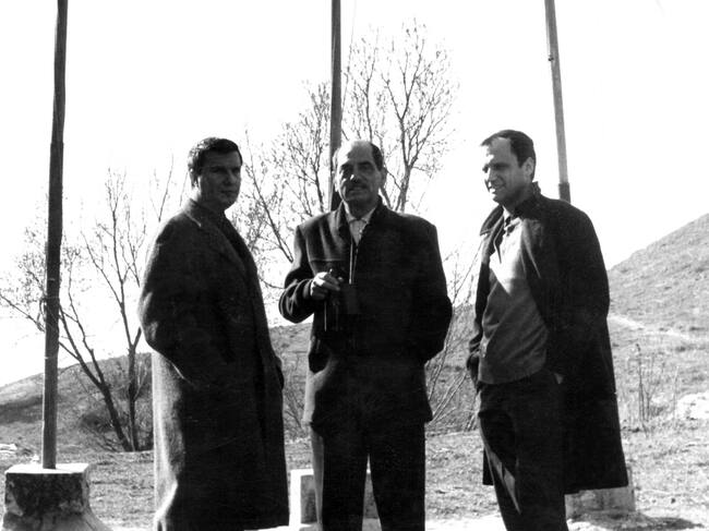 Portabella con Buñuel y Dominguín en el rodaje de Viridiana