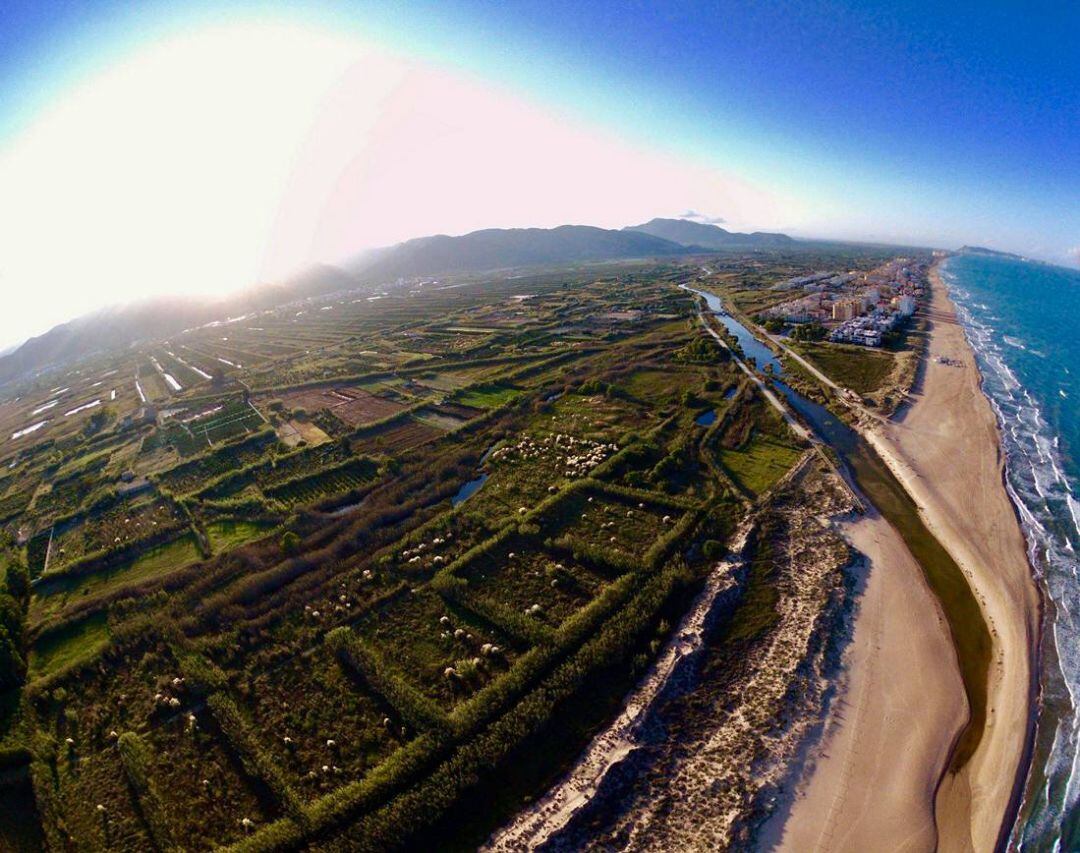 Zona entre la playa de l&#039;Auir de Gandia y la de Xeraco que es motivo de disputa.