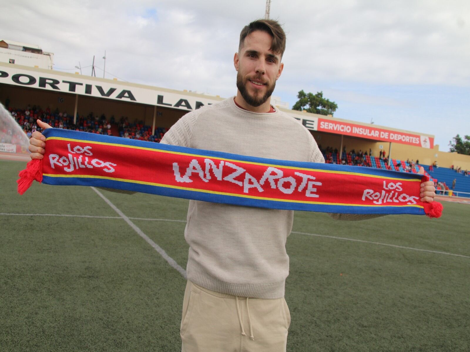 Dani Febles en la Ciudad Deportiva Lanzarote.