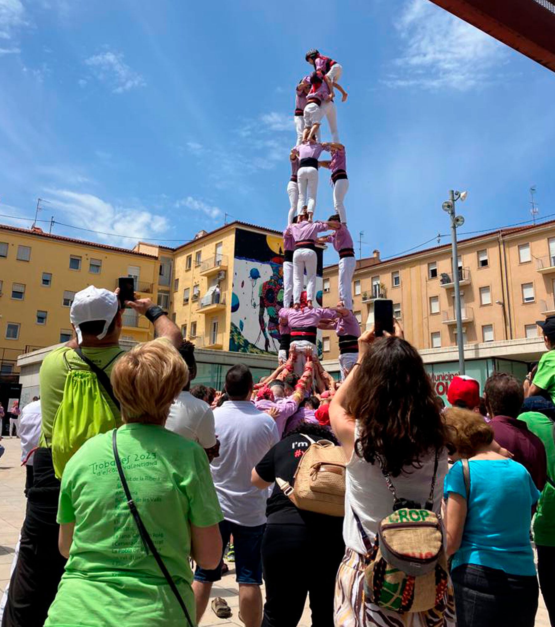 La Trobada va tindre la participació de la Colla Jove Xiquets castellers de Tarragona