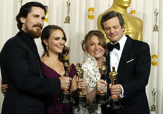 Christian Bale, Natalie Portman, Melissa Leo y Colin Firth