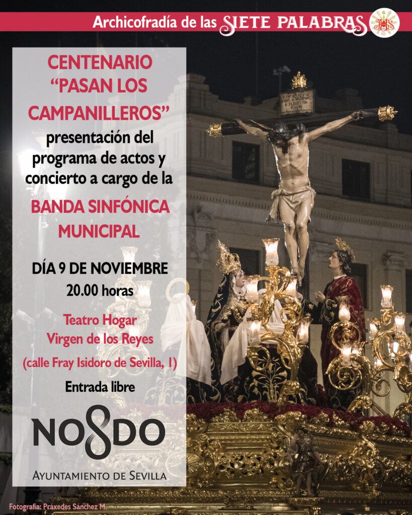 Cartel del acto que se celebra este jueves en el Teatro del Hogar Virgen de los Reyes