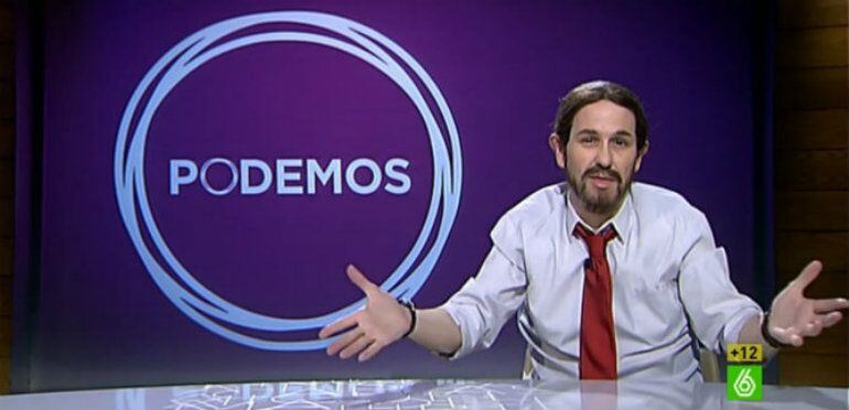 Joaquín Reyes imitando a Pablo Iglesias