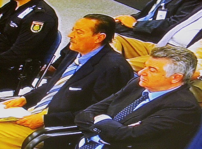 Julián Muñoz y Juan Antonio Roca, los dos principales acusados en el banquillo de la Audiencia Nacional por el &#039;caso Saqueo II&#039;