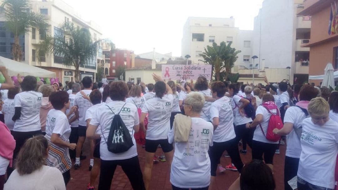 Imagen de la I Cursa Solidària, celebrada en Ondara, en octubre de 2018.