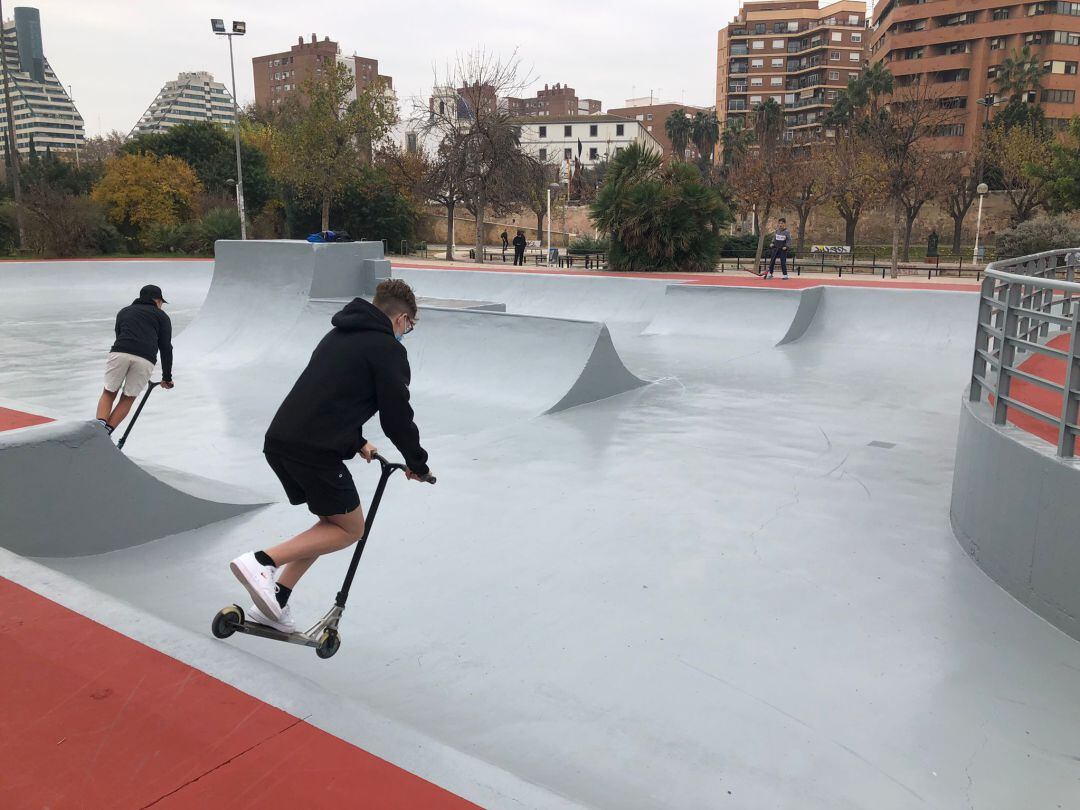 Skatepark del Jardín del Turia en la zona del Parque Gulliver