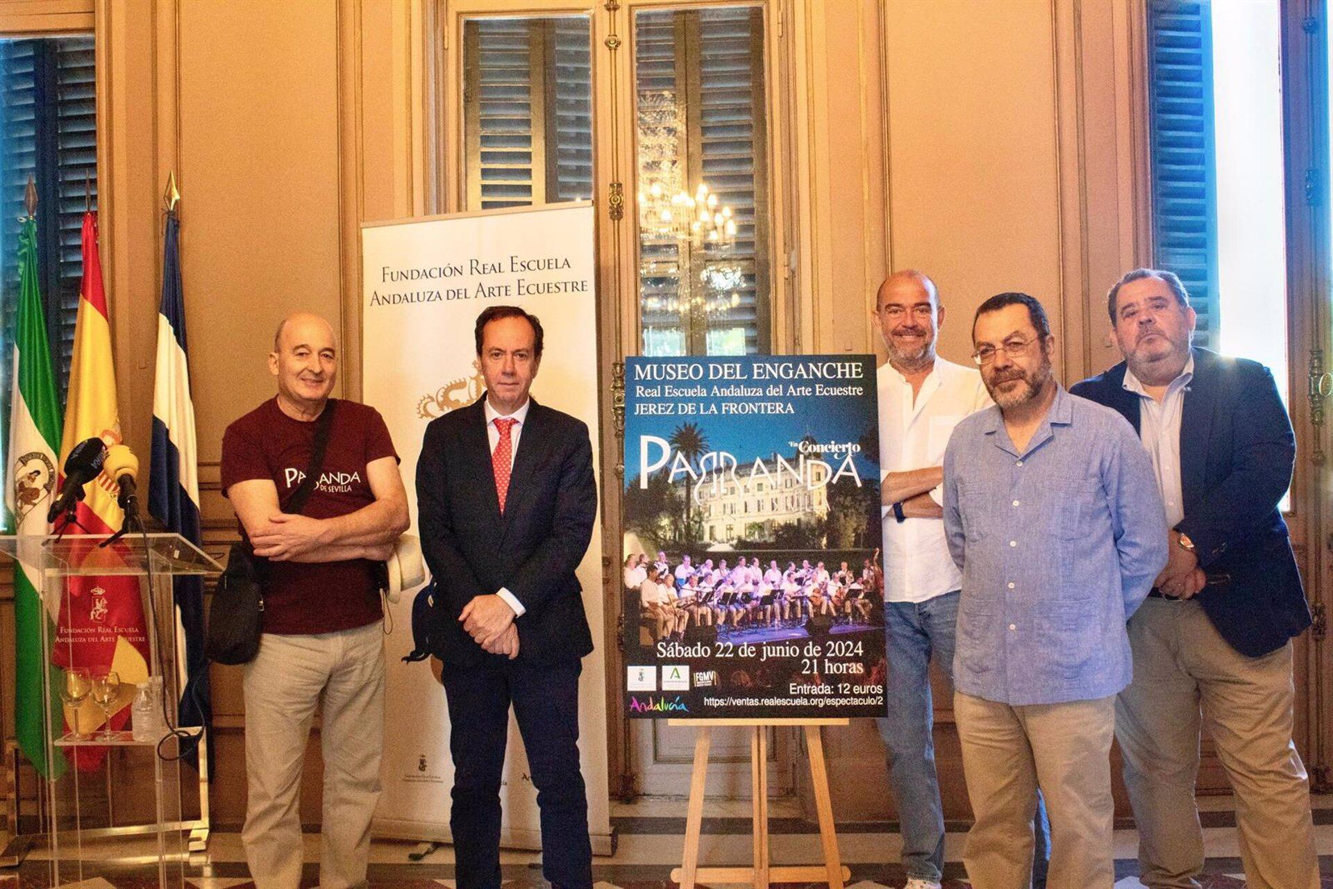 Presentación del concierto en la Real Escuela Andaluza del Arte Ecuestre