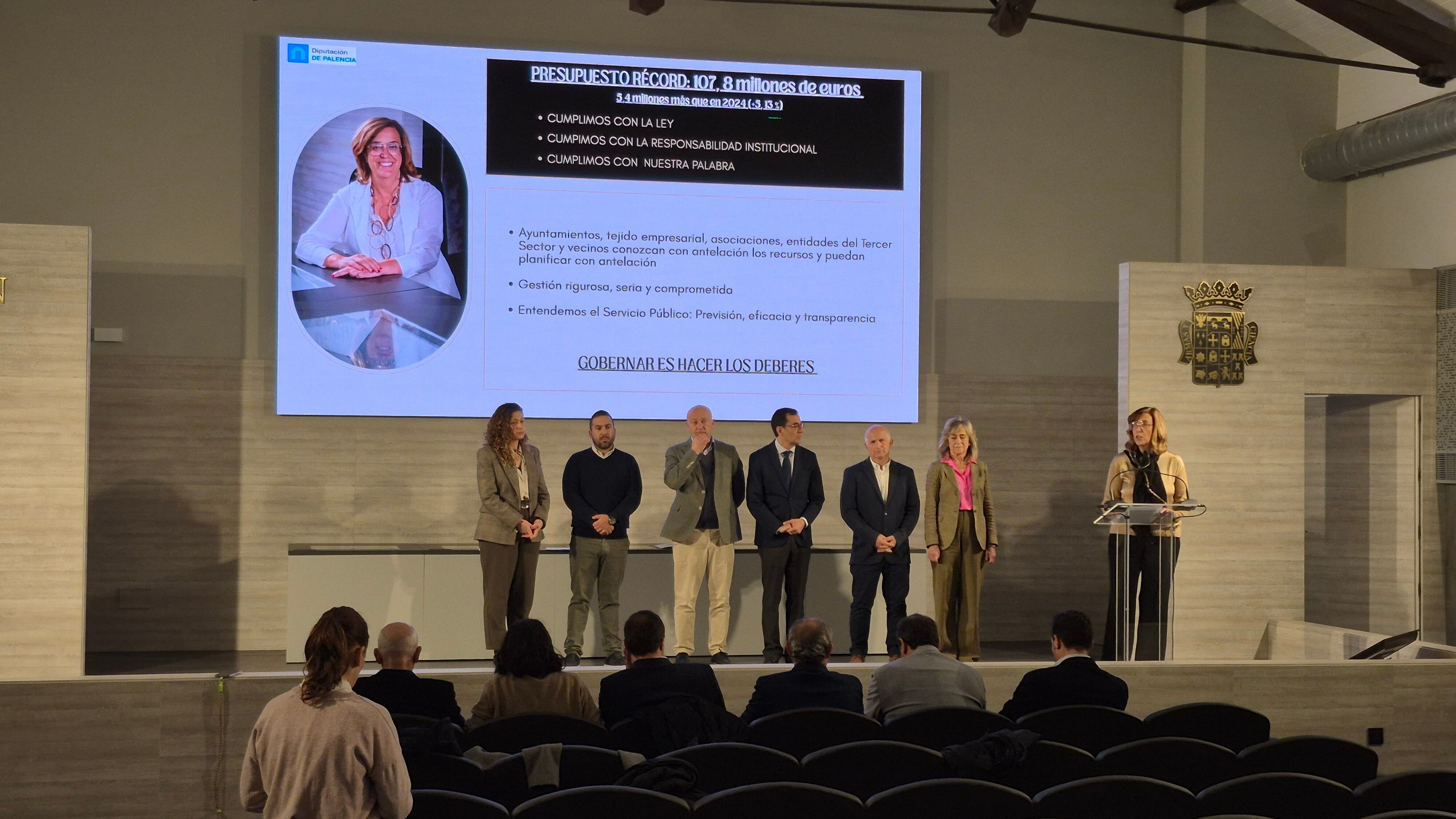 La Diputación de Palencia presenta un presupuesto récord en inversión para 2026