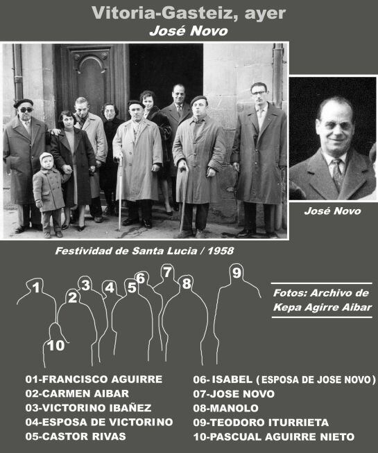 JOSÉ NOVO EN LA FESTIVIDAD DE SANTA LUCÍA EN EL AÑO 1958