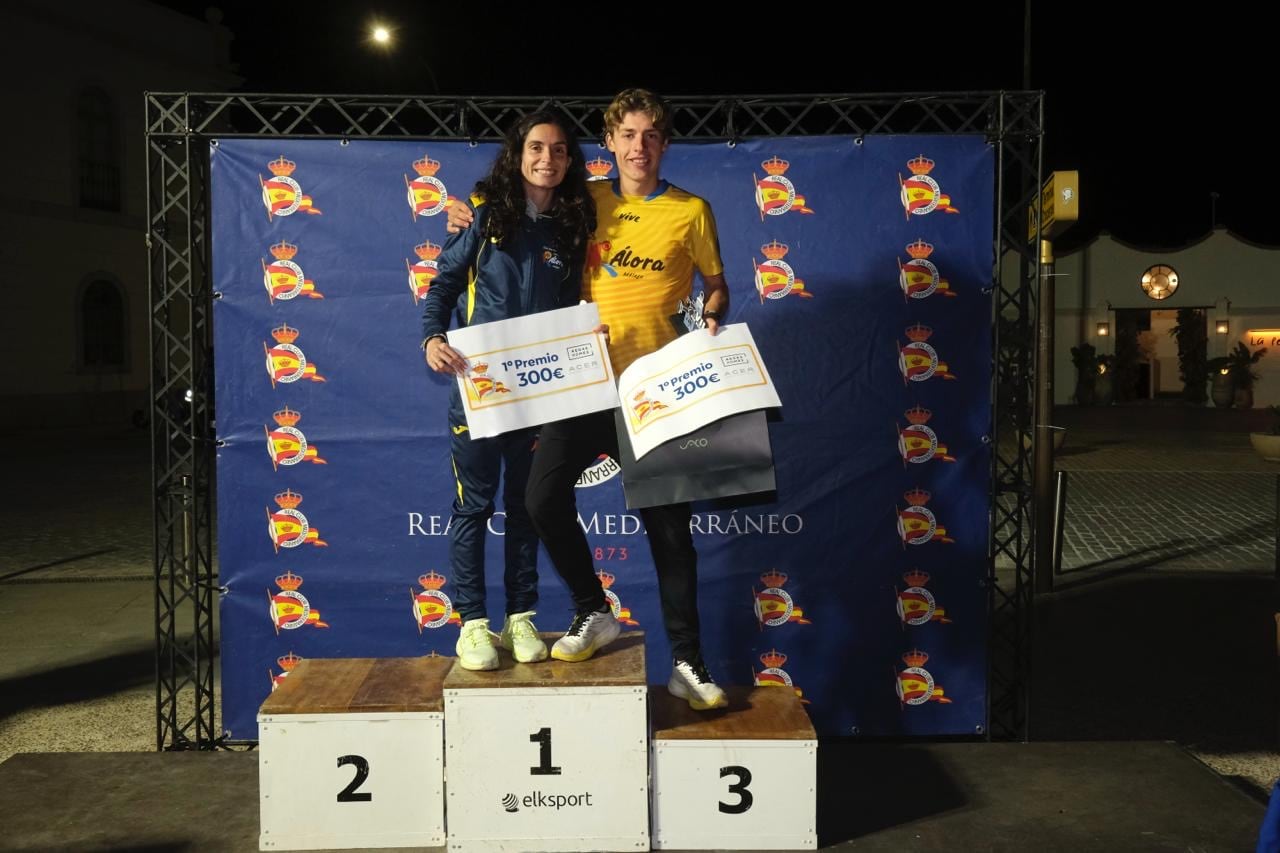 Los corredores que consiguieron la victoria en la San Silvestre solidaria, organizada por el Club Mediterráneo