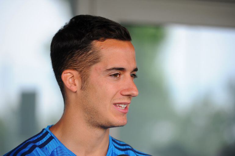 El extremo blanco, Lucas Vázquez, ya mira al duelo ante el Atlético de Madrid en la final de la Champions