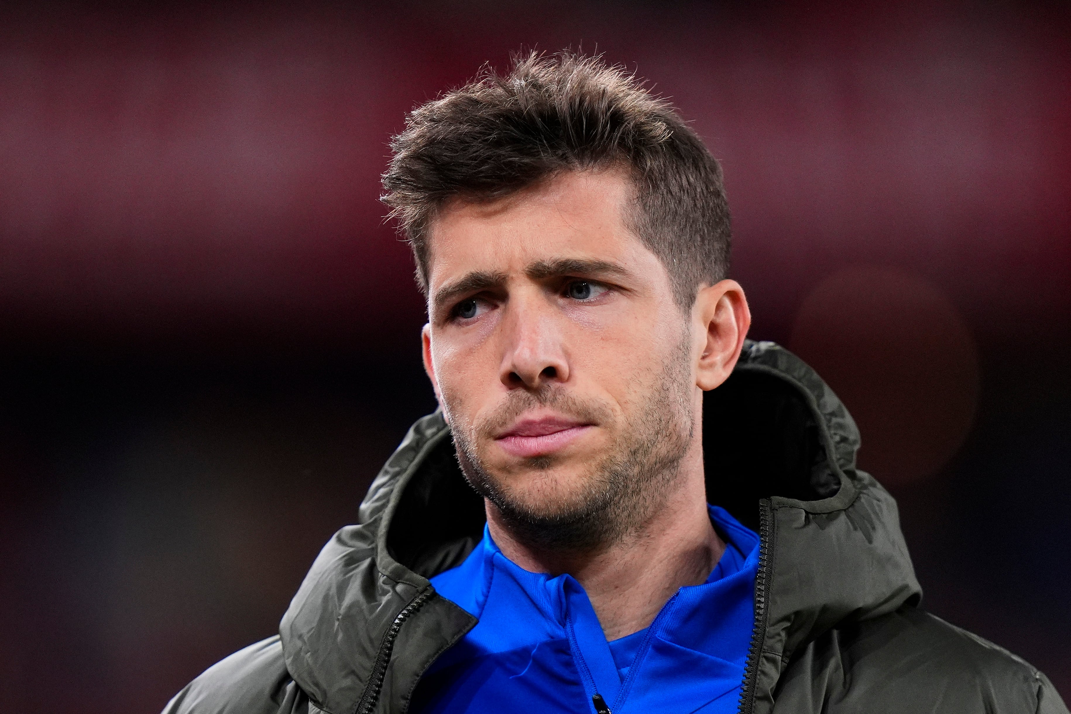 Sergi Roberto, en la previa del partido ante el Athletic Club en San Mamés