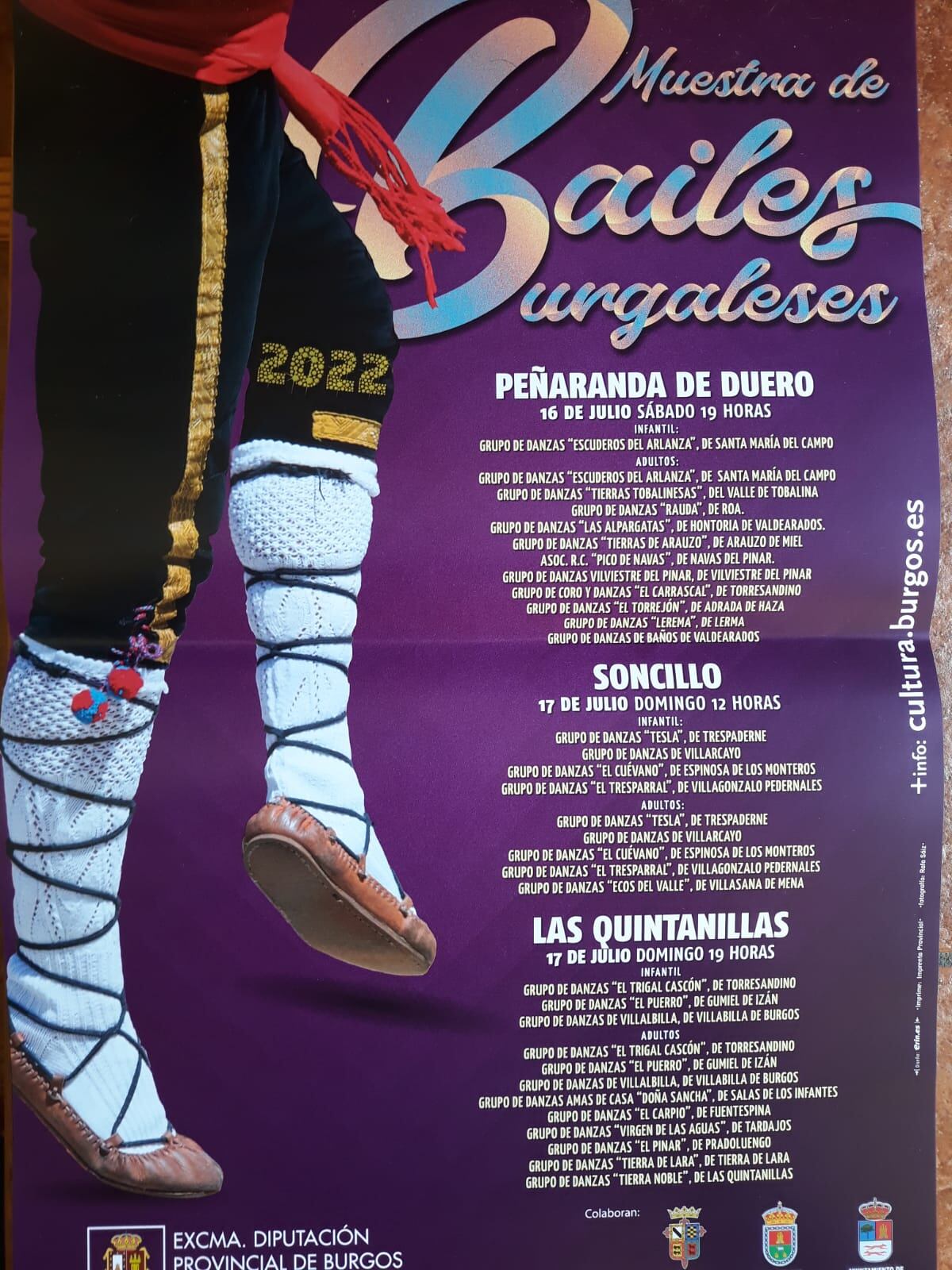 Cartel anunciador de los Bailes Burgaleses