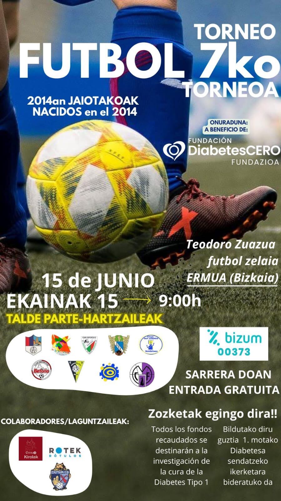 Cartel de la cita deportiva y solidaria del domingo